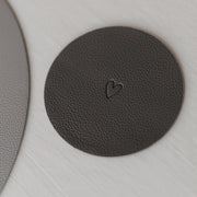 Wendbare Untersetzer "Herz" im 2er-Set (Grau)