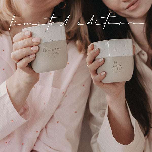 Limitierter Becher "Herzensmensch" - 320 ml (Natur)