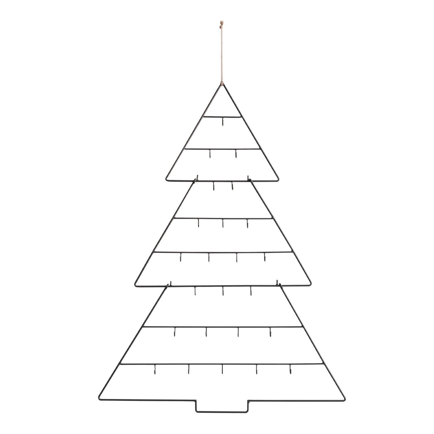 Adventskalender "Tanne" - 65x86x2 cm (Schwarz)