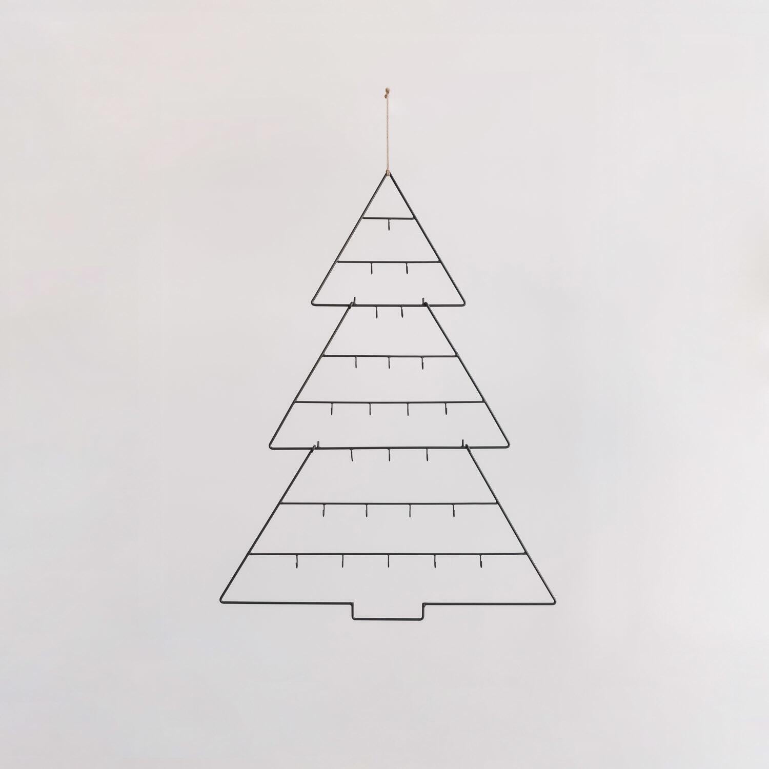 Adventskalender "Tanne" - 65x86x2 cm (Schwarz)