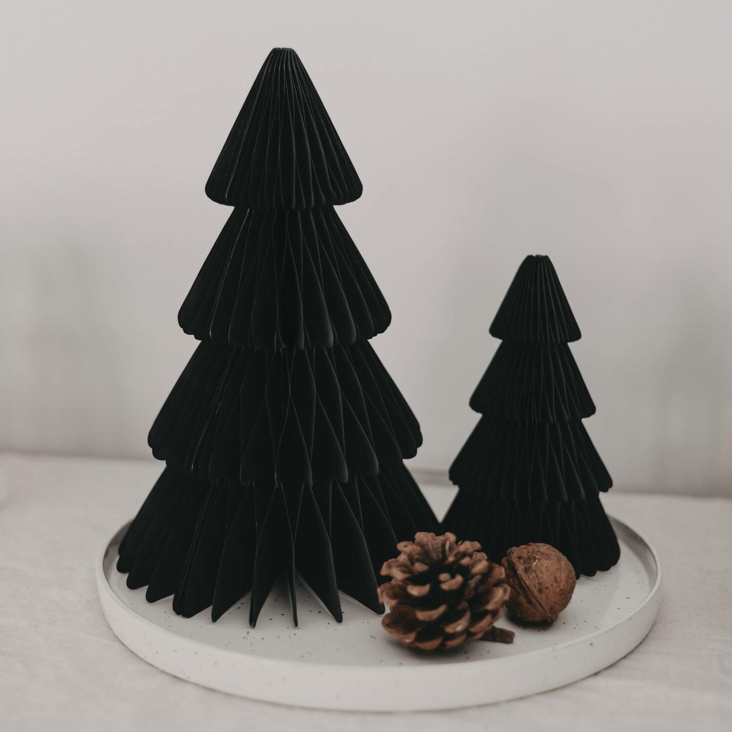 Papiertanne im 2er Set (Schwarz)