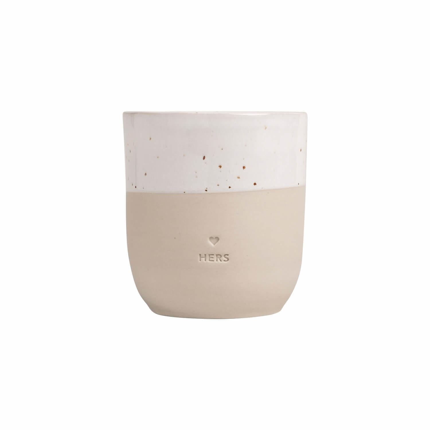 Becher "Hers" - 320 ml (Natur) Eulenschnitt