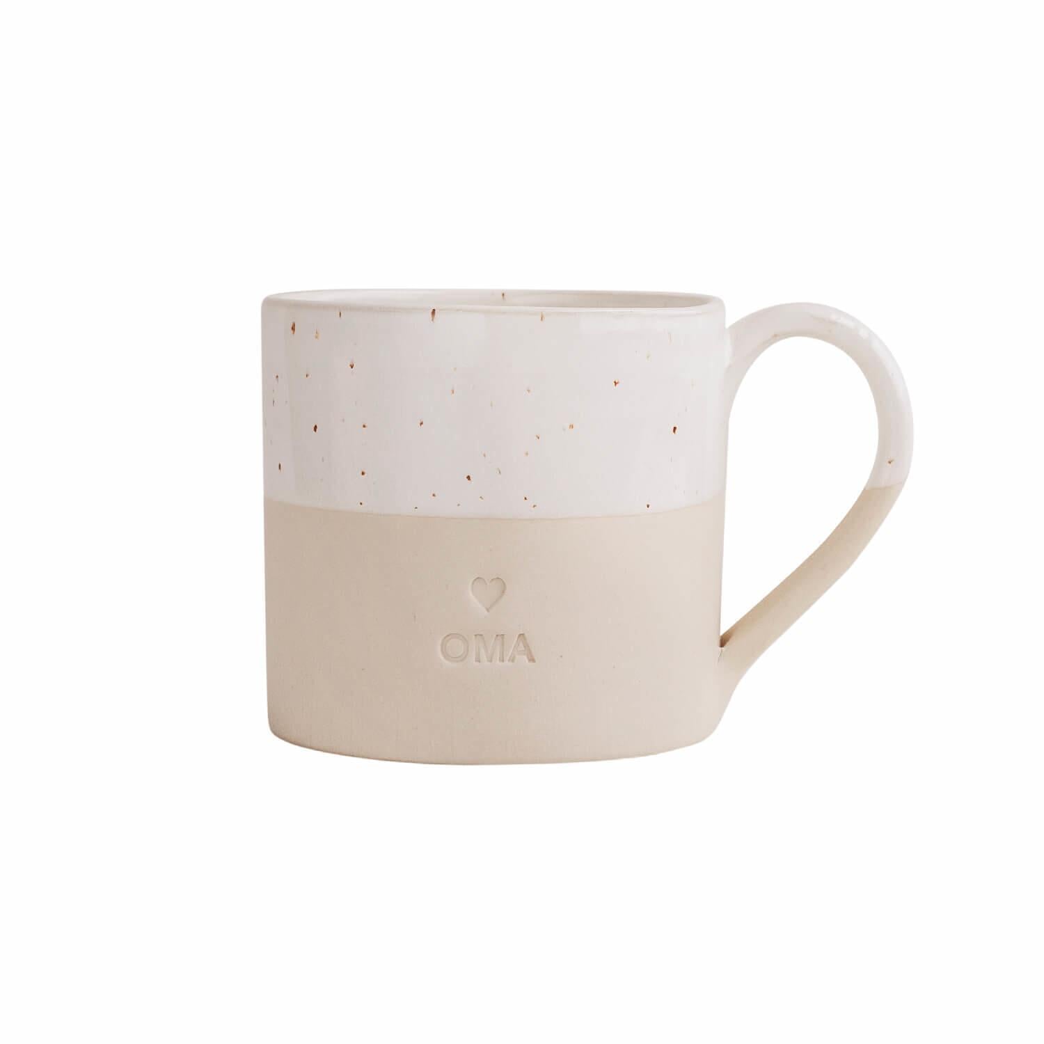 Große Tasse "Oma" - 450 ml (Natur) Eulenschnitt