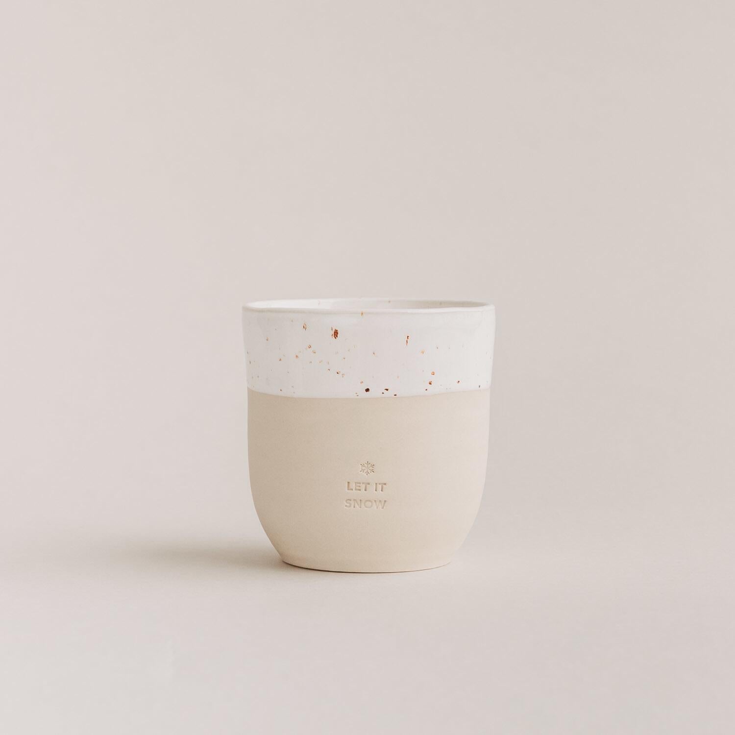 Becher "Let it snow" (Natur)