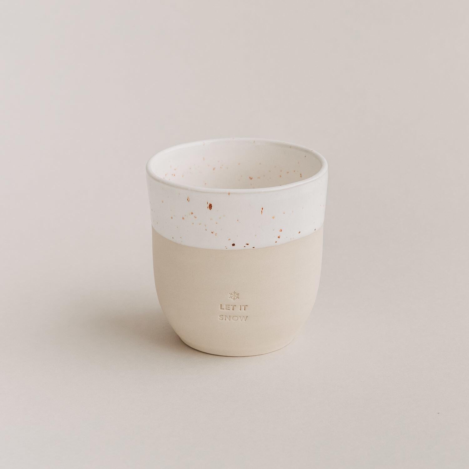 Becher "Let it snow" (Natur)