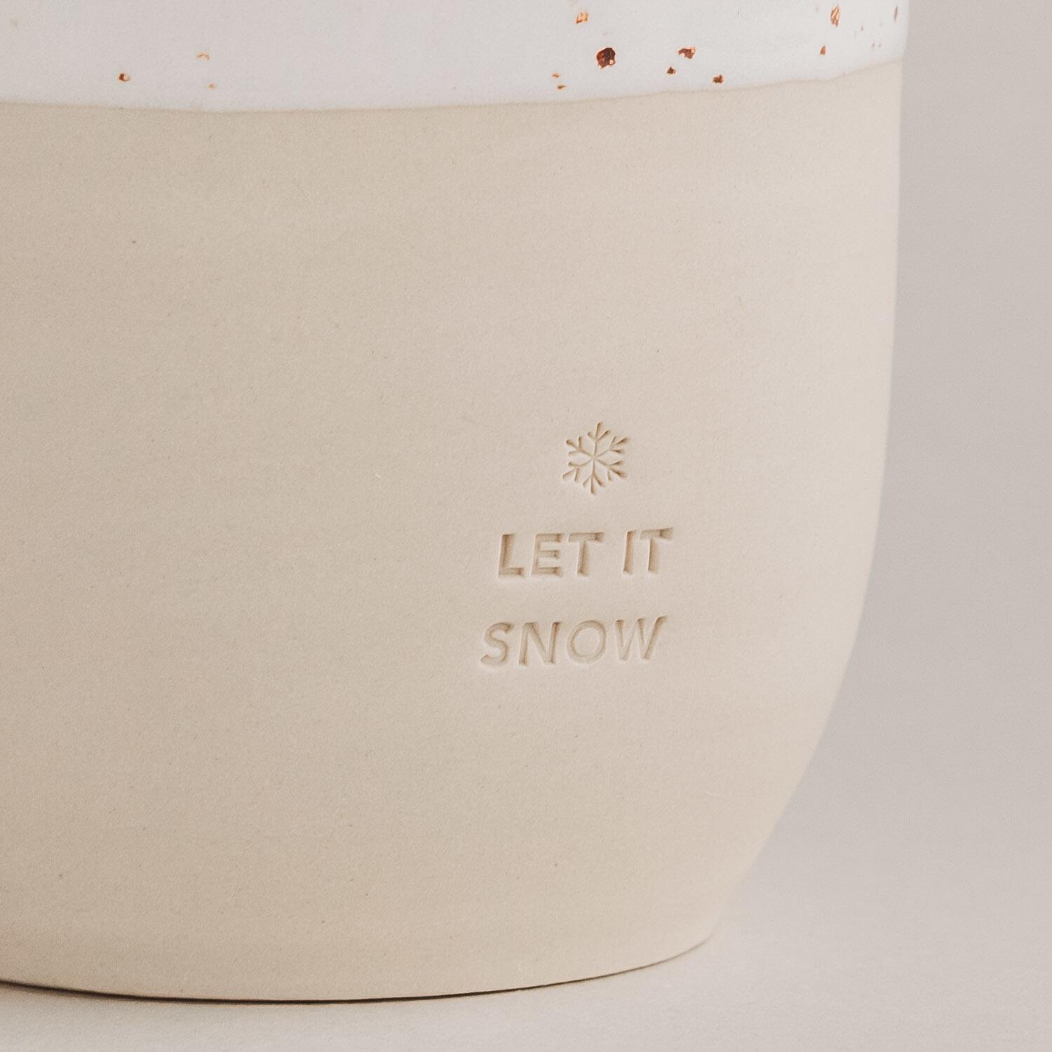 Becher "Let it snow" (Natur)