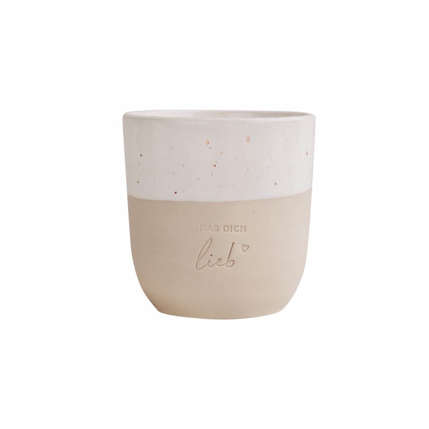 Limitierter Becher "Hab dich lieb" - 320 ml (Natur) Eulenschnitt