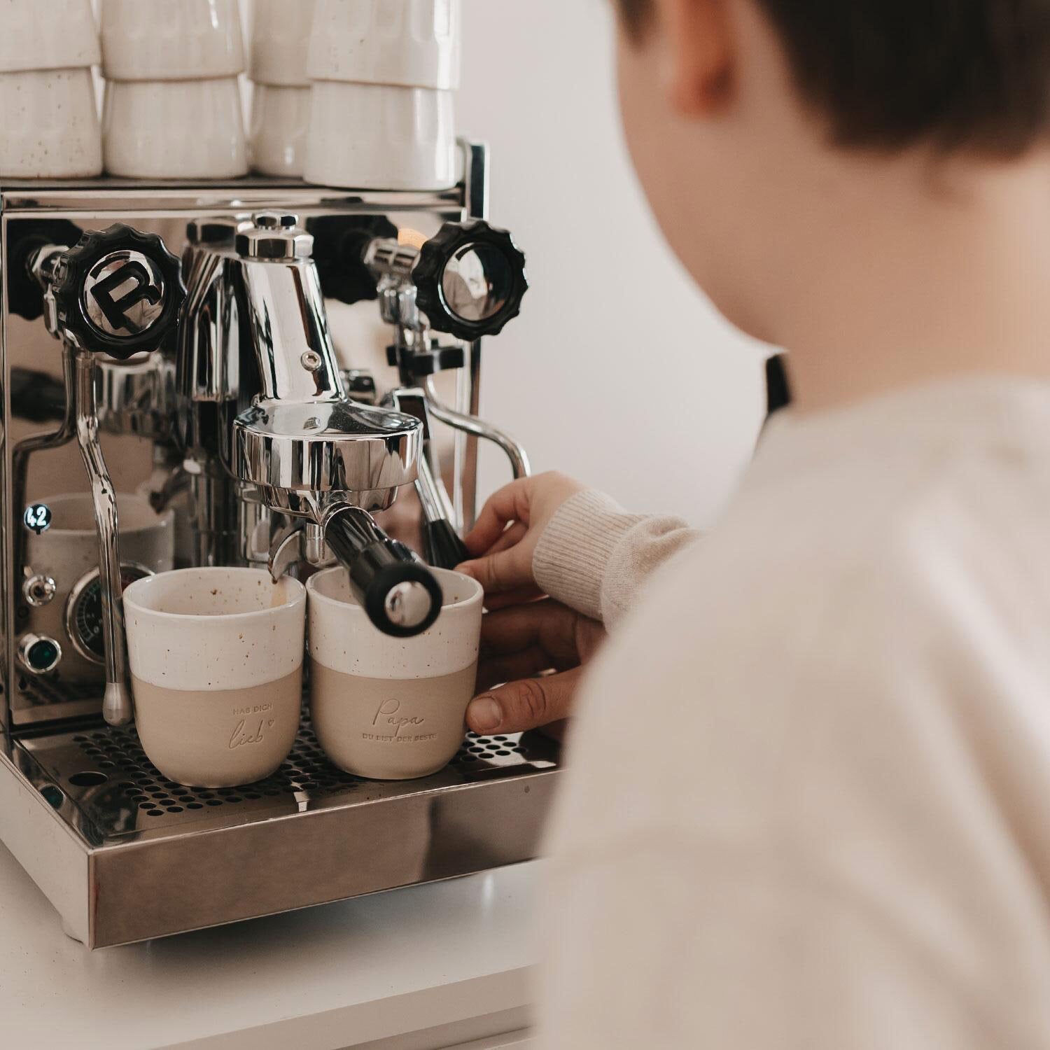 Limitierter Becher "Hab dich lieb" - 320 ml (Natur)