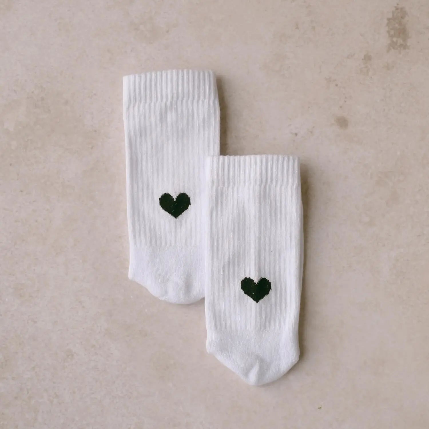 Socken "Herz" - 39-42 (Weiß) Eulenschnitt