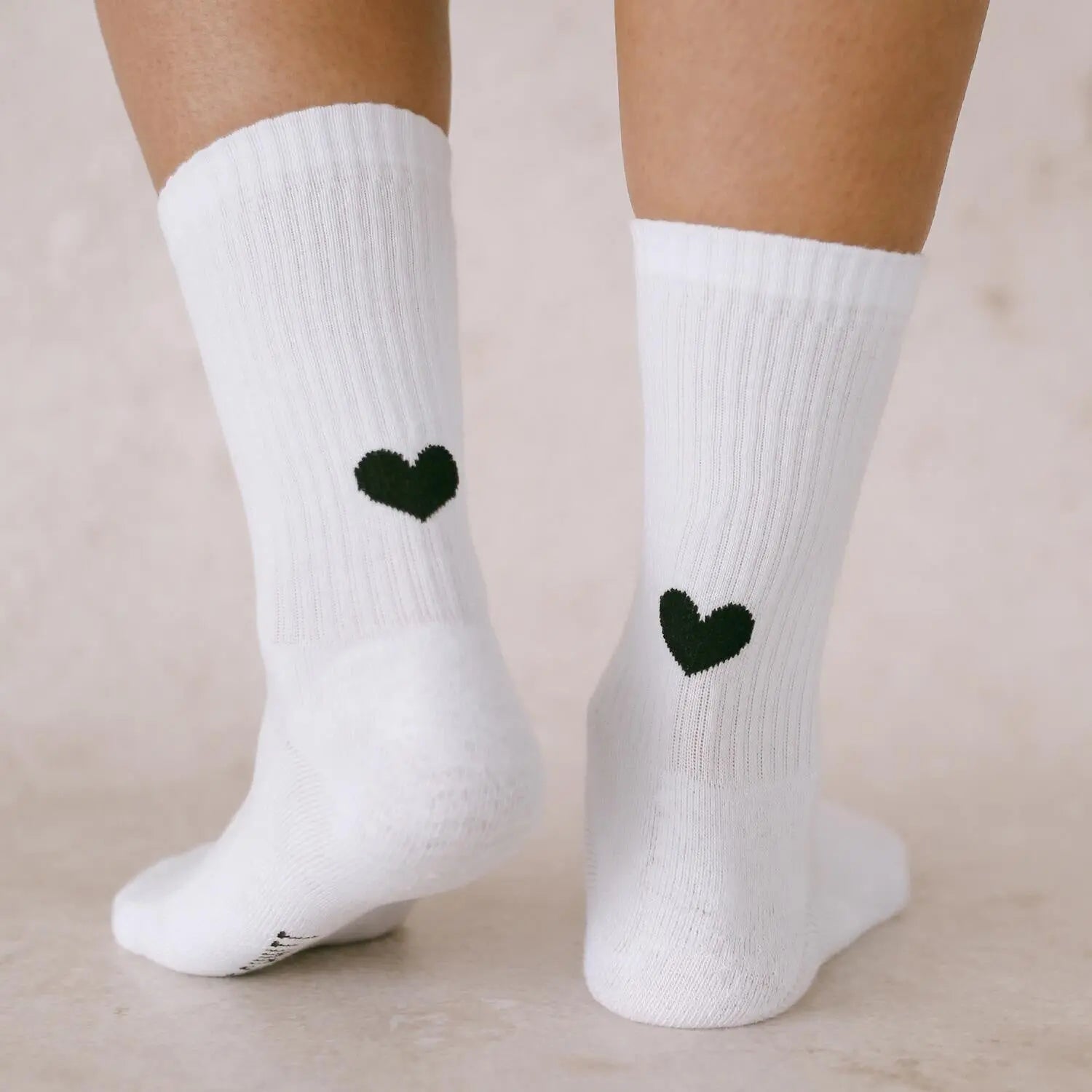 Socken "Herz" - 39-42 (Weiß) Eulenschnitt