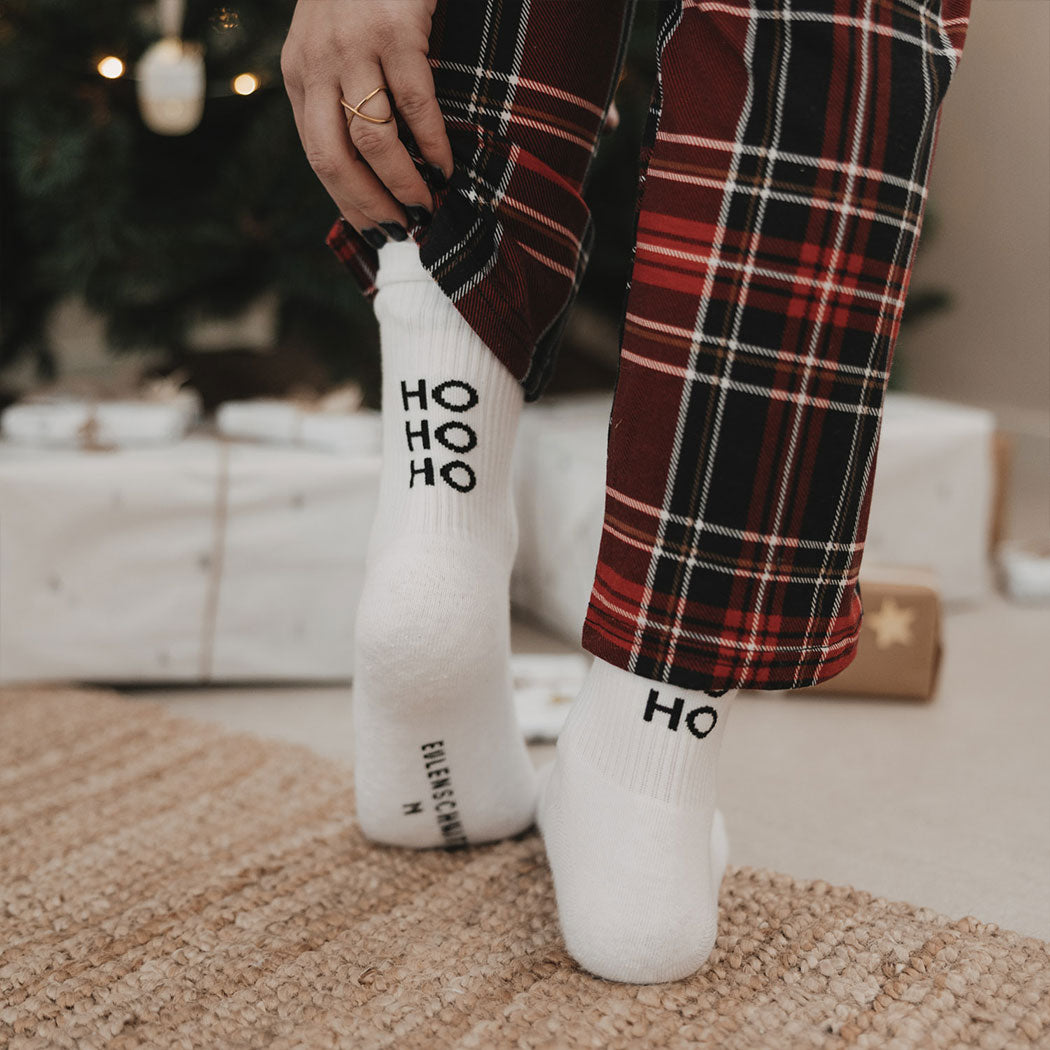 Socken "HoHoHo" - 39-42 (Weiß)