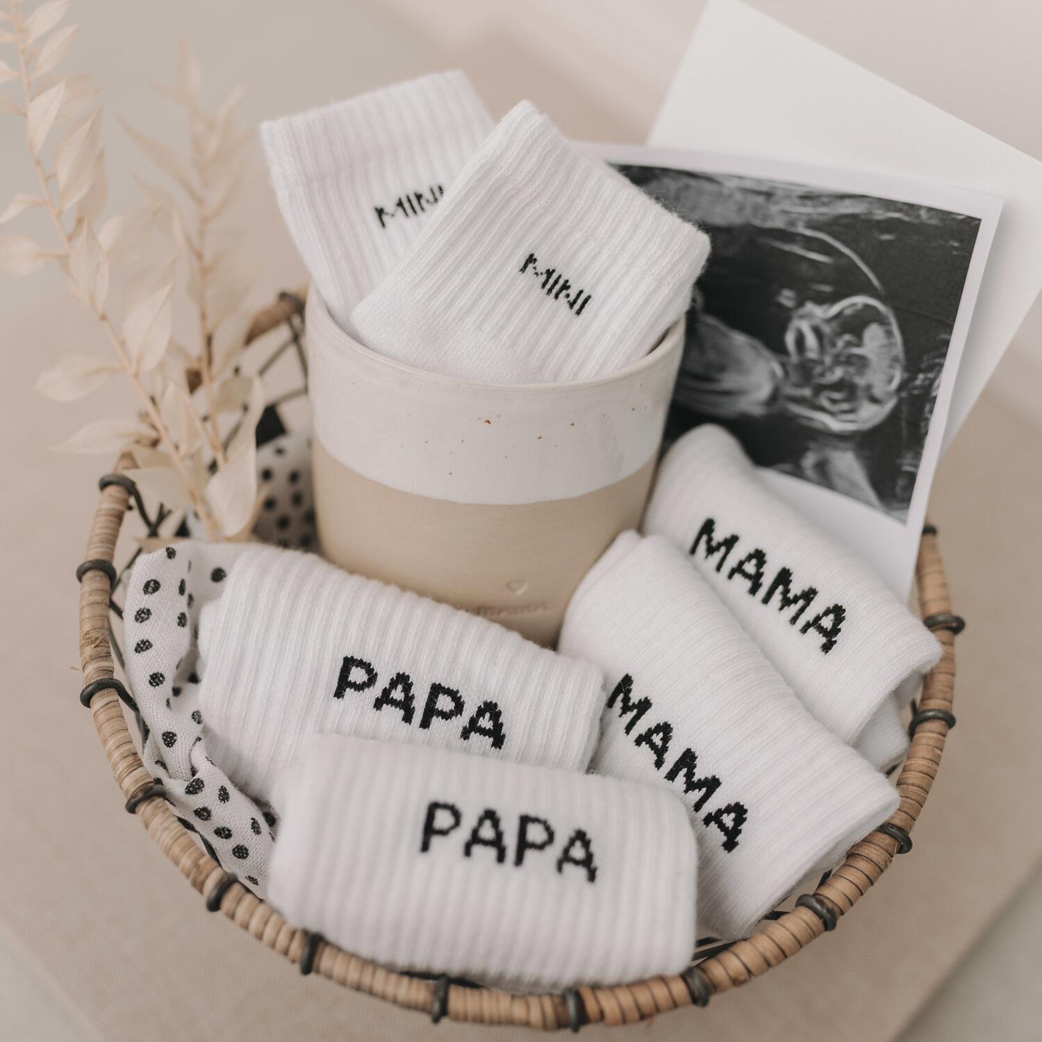 Babysocken "Mini" - 3 Monate (Weiß)