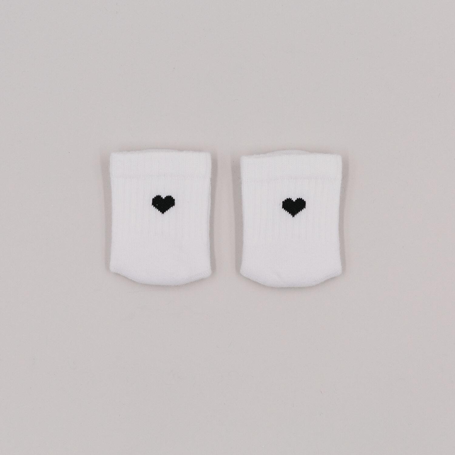 Babysocken "Herz" - 3 Monate (Schwarz)