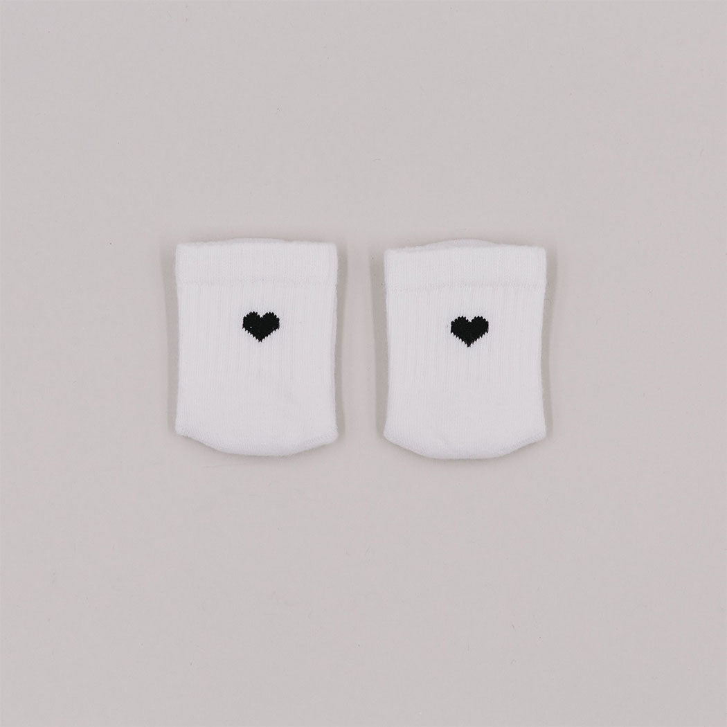 Babysocken "Herz" - 3 Monate (Schwarz)