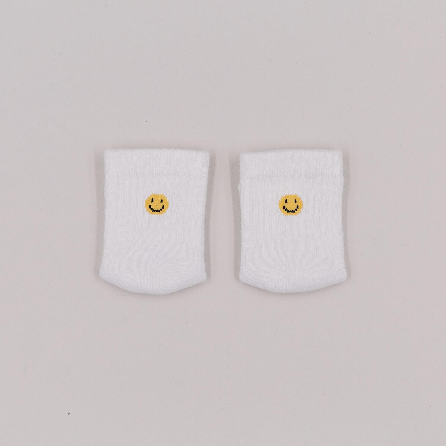 Babysocken "Smiley" - 3 Monate (Weiß)