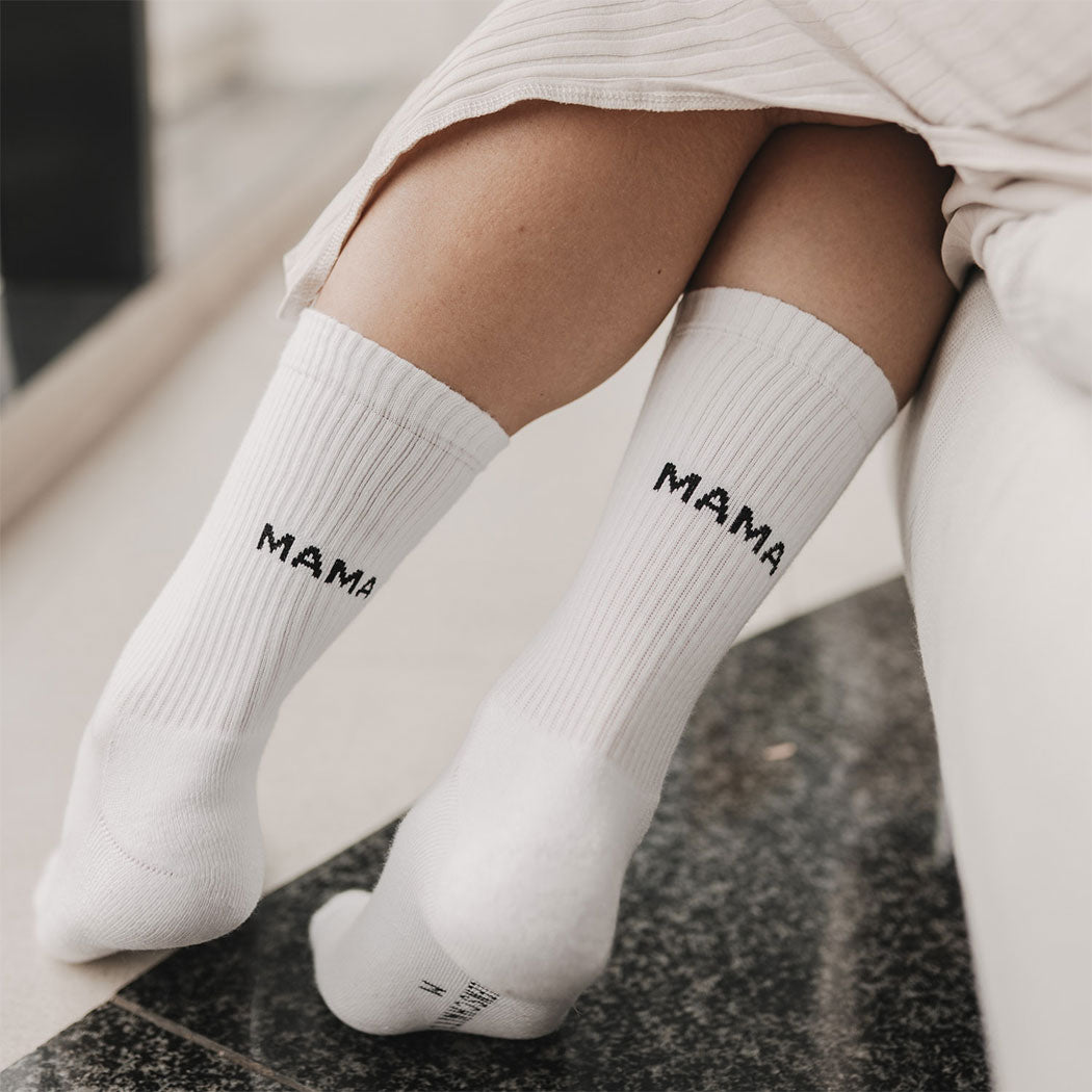 Socken "Mama" - 35-38 (Weiß)