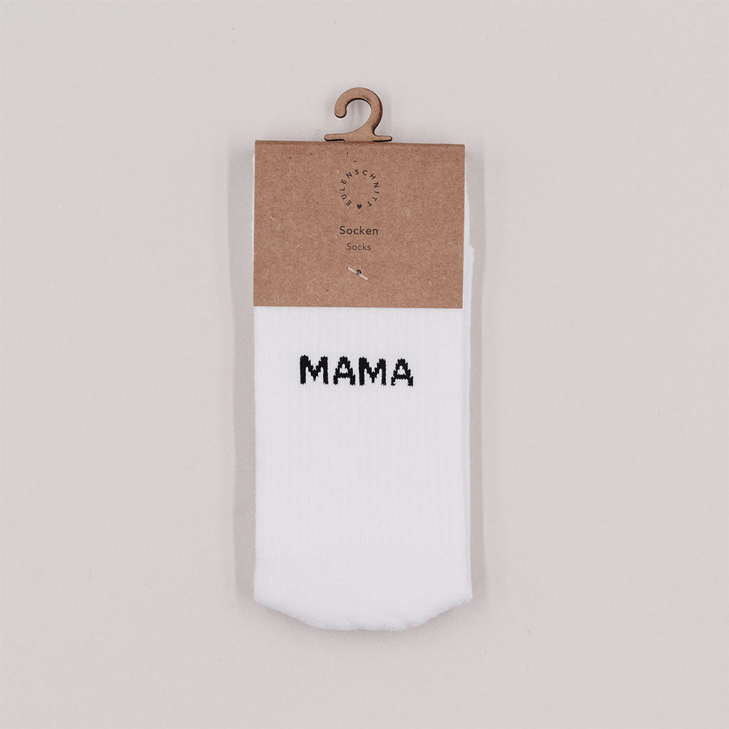 Socken "Mama" - 35-38 (Weiß)