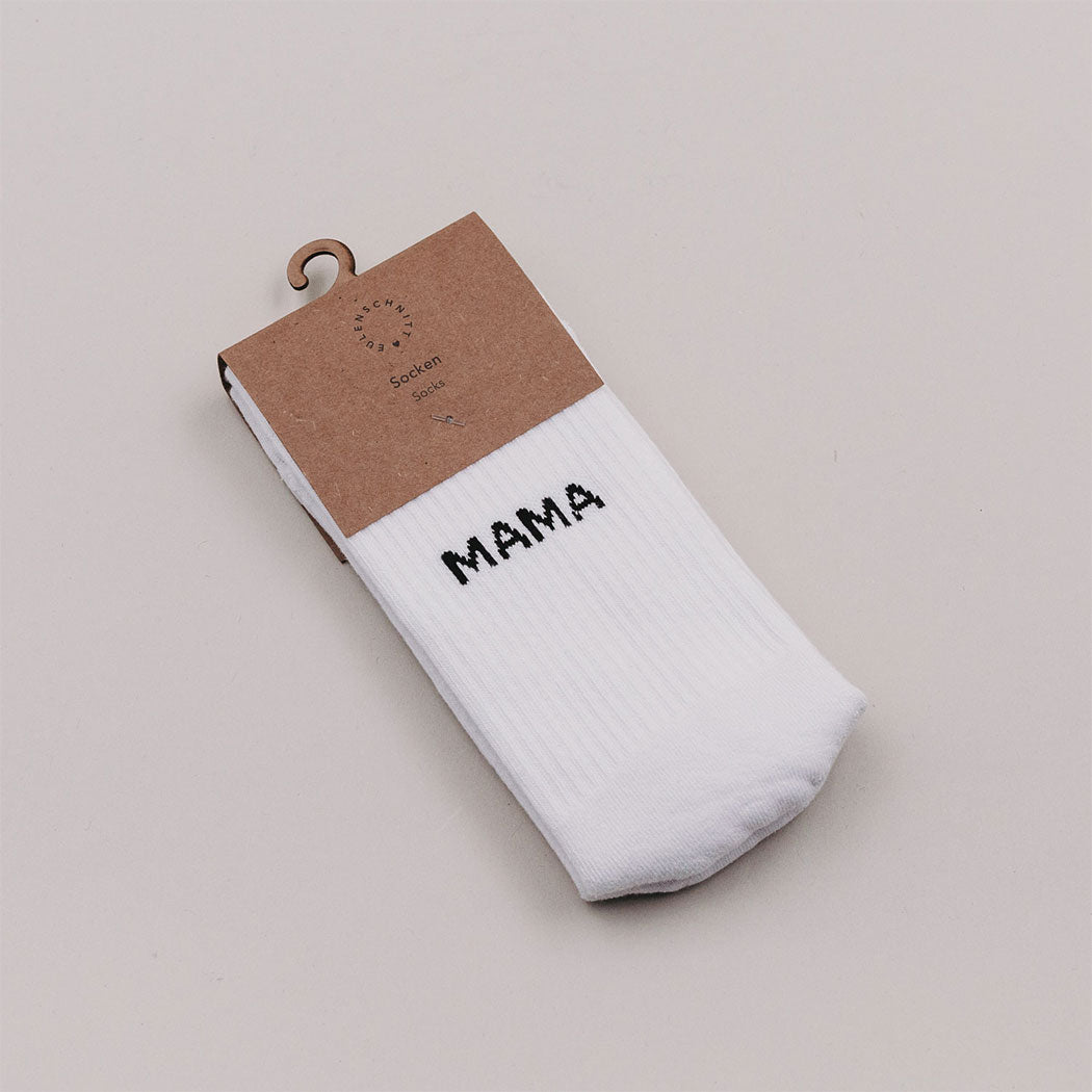 Socken "Mama" - 35-38 (Weiß)