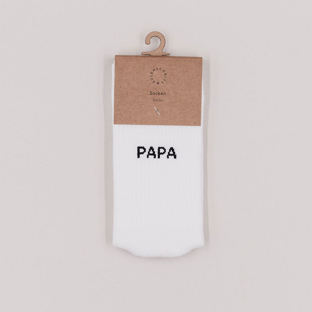 Socken "Papa" - 39-42 (Weiß)