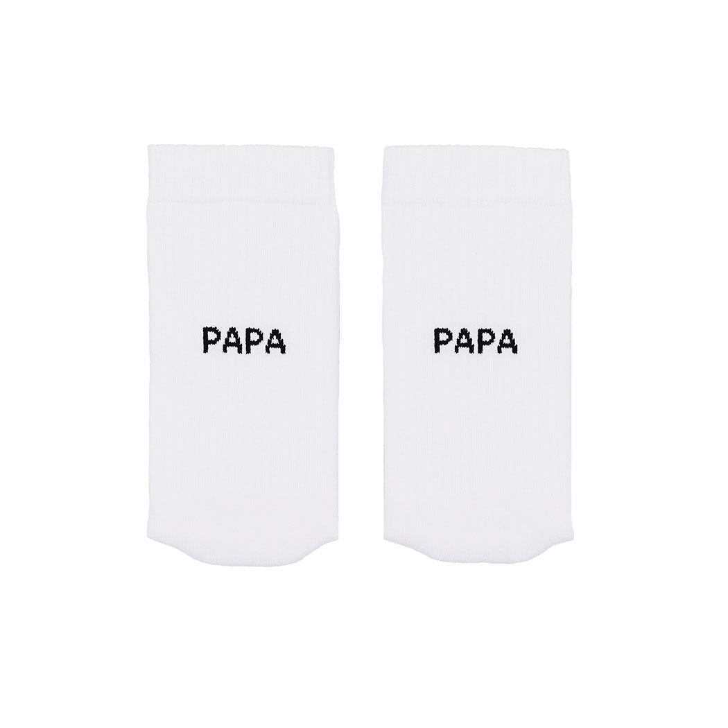 Socken "Papa" - 39-42 (Weiß)