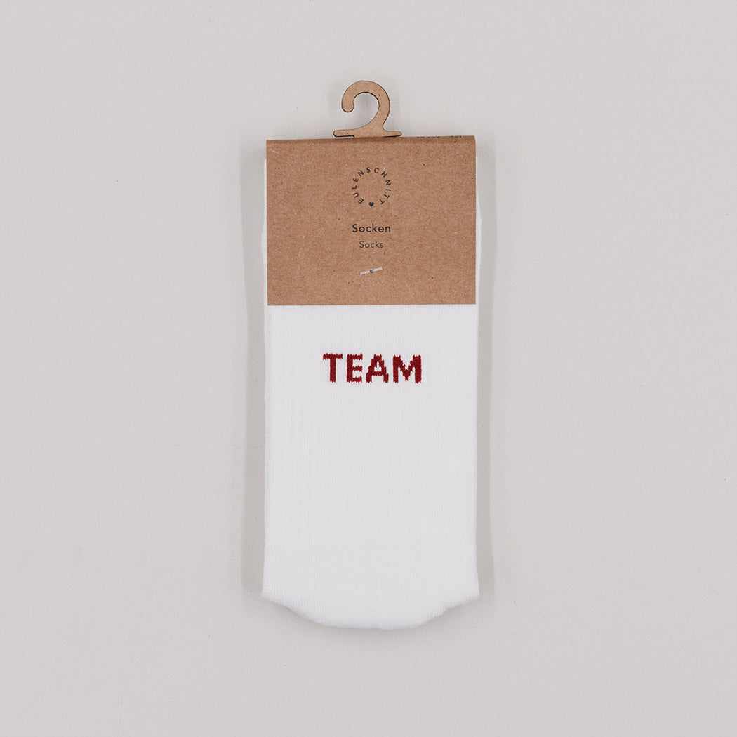Socken "Team Glühwein" (Weiß)