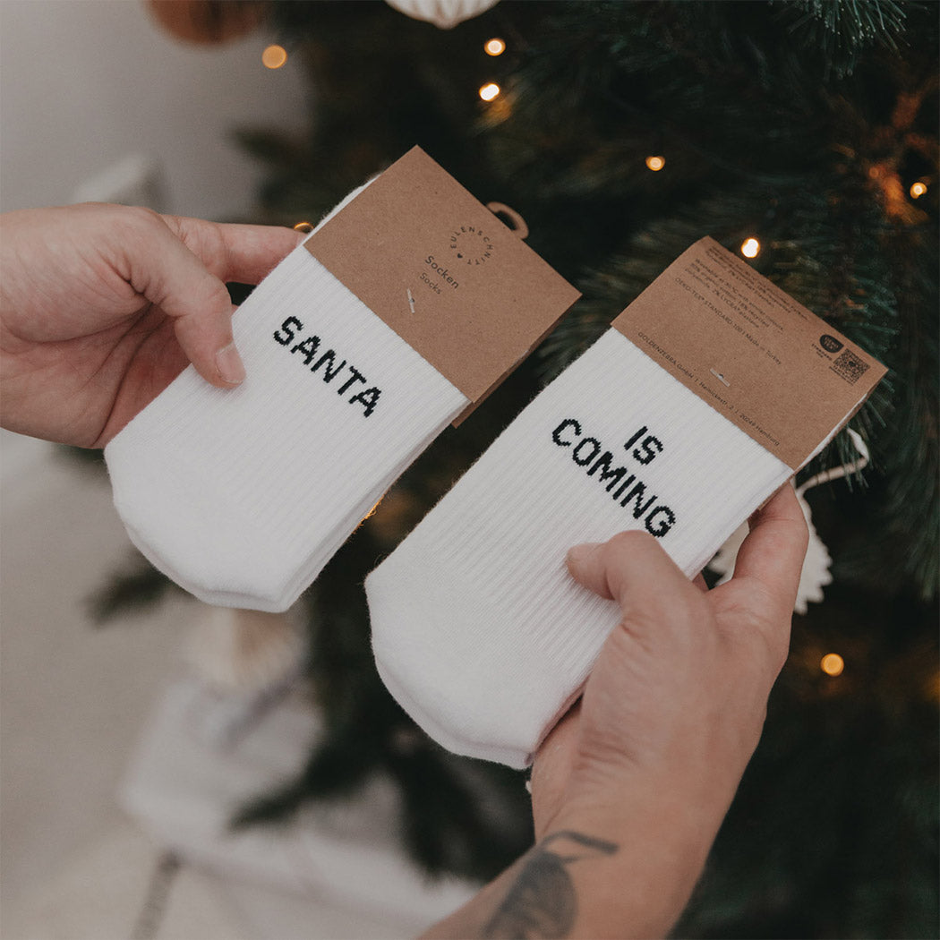 Socken "Santa" - S (Weiß)