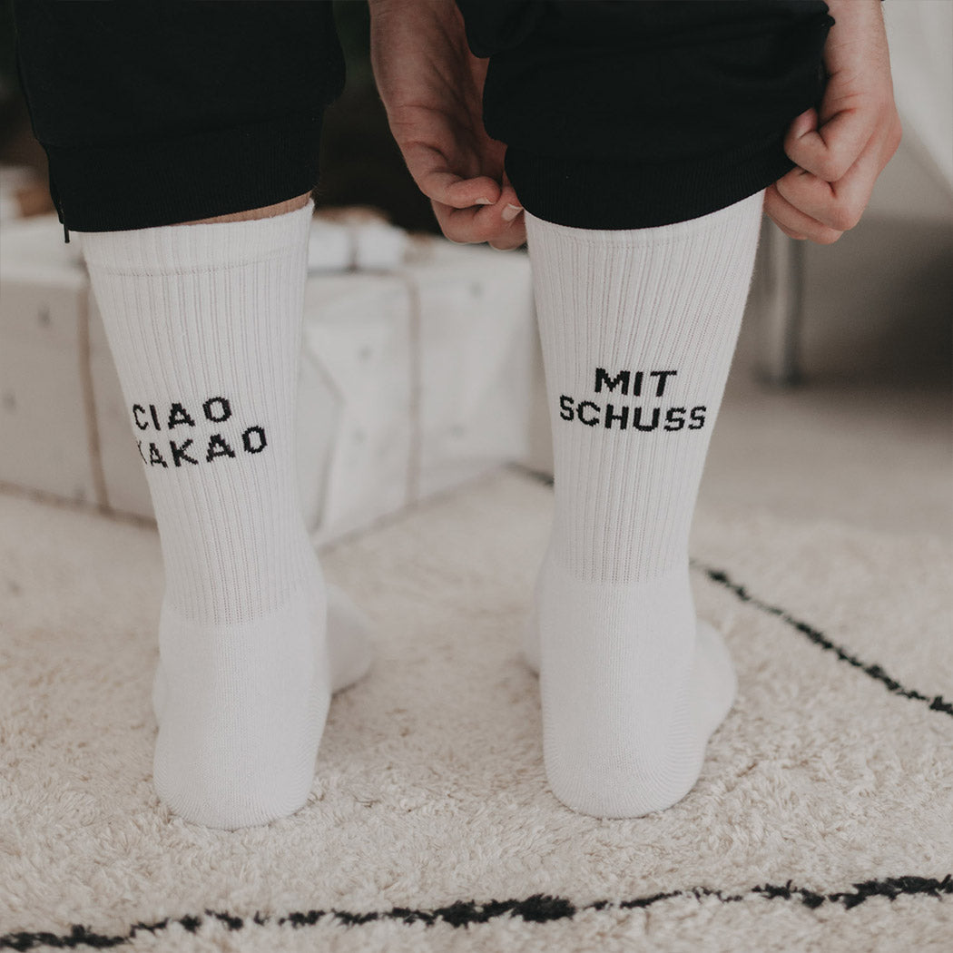 Socken "Mit Schuss" (Weiß)