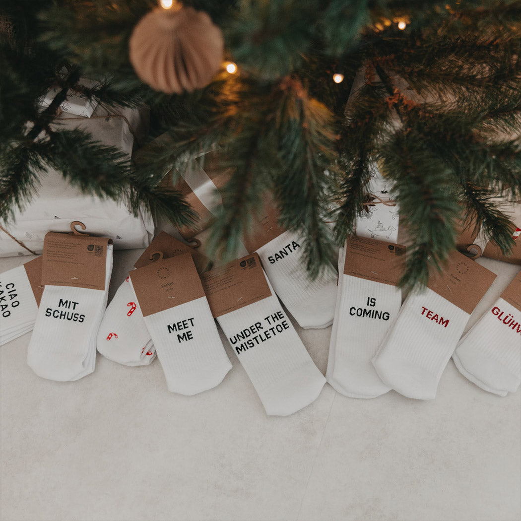 Socken "Mit Schuss" (Weiß)