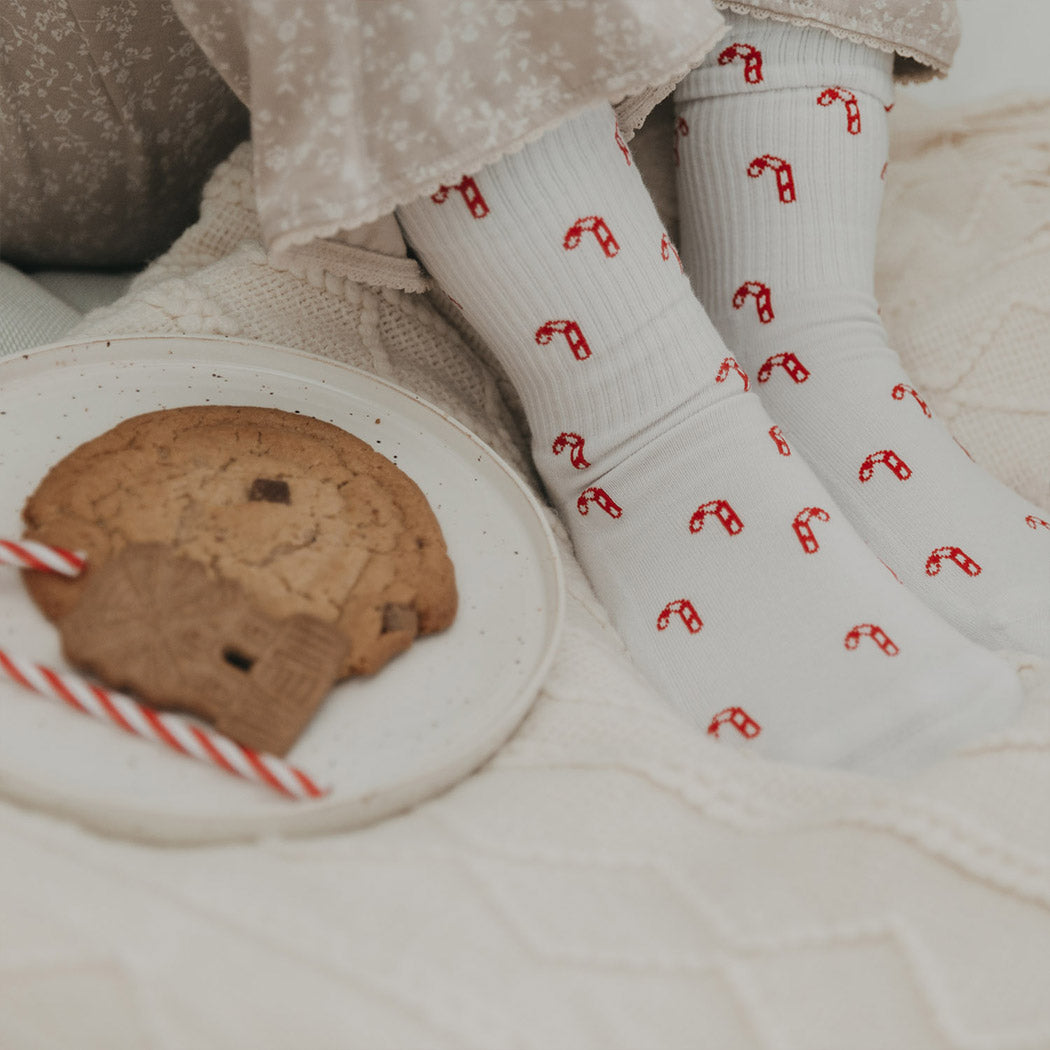 Socken "Zuckerstangen" (Weiß)