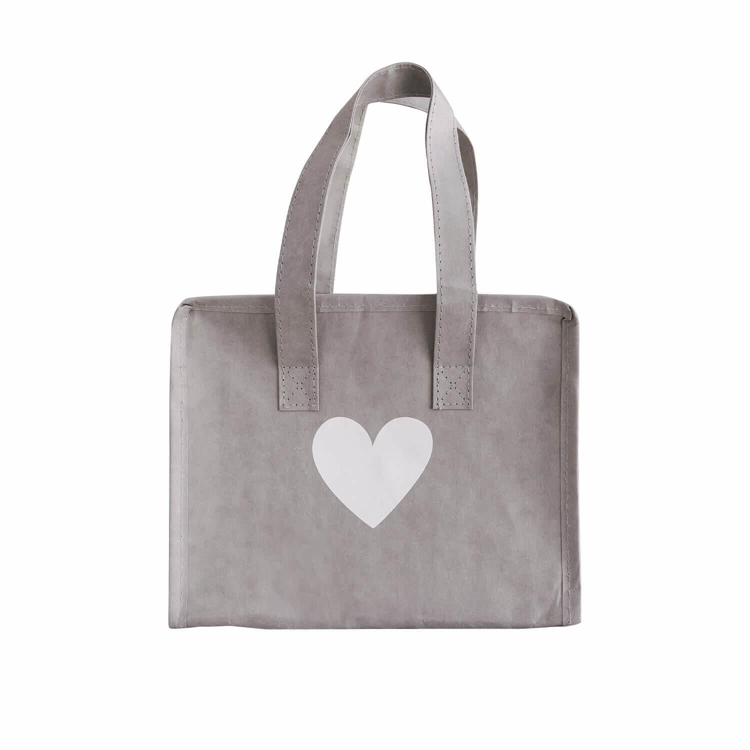 Kühltasche "Herz" - klein (Grau) Eulenschnitt