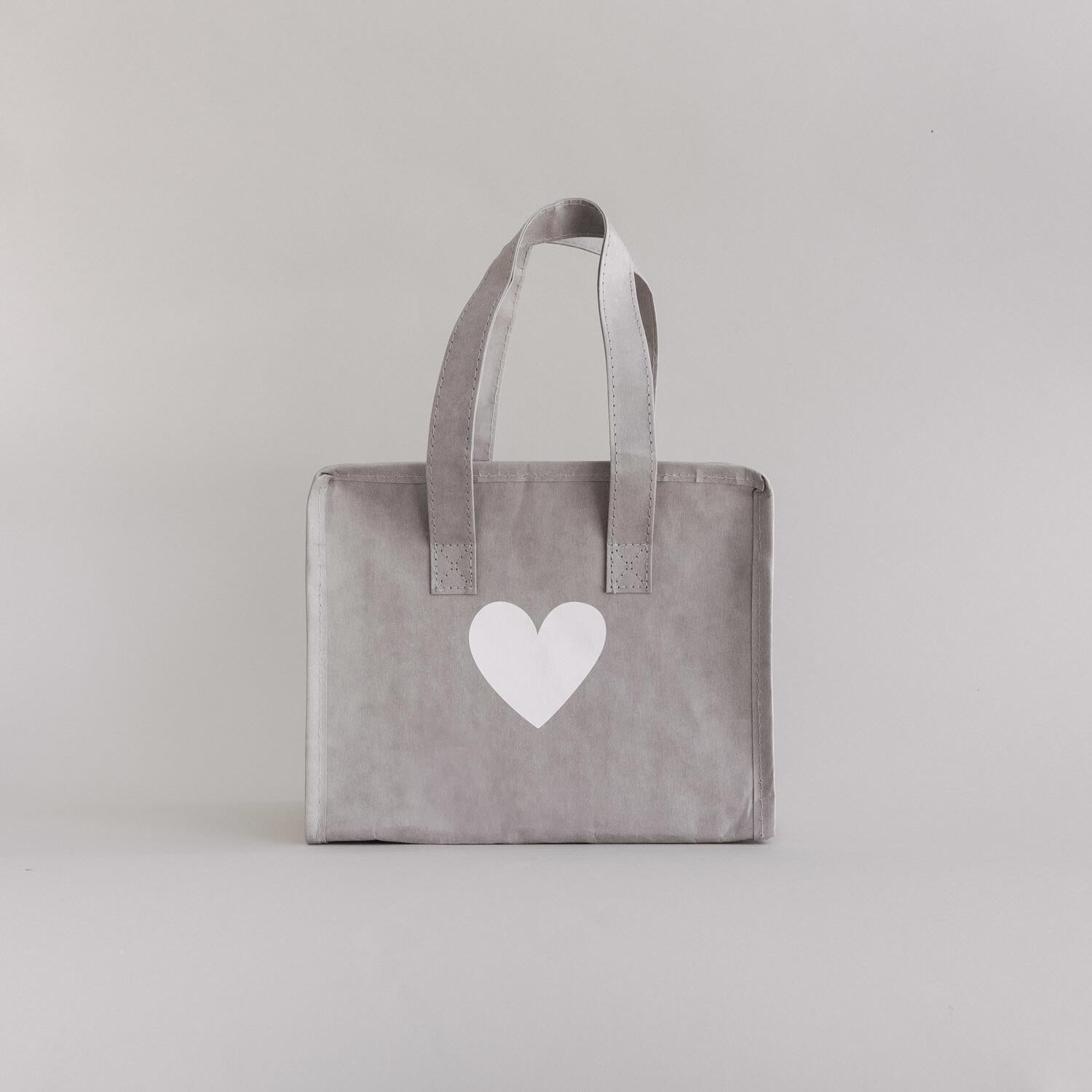 Kühltasche "Herz" - klein (Grau) Eulenschnitt