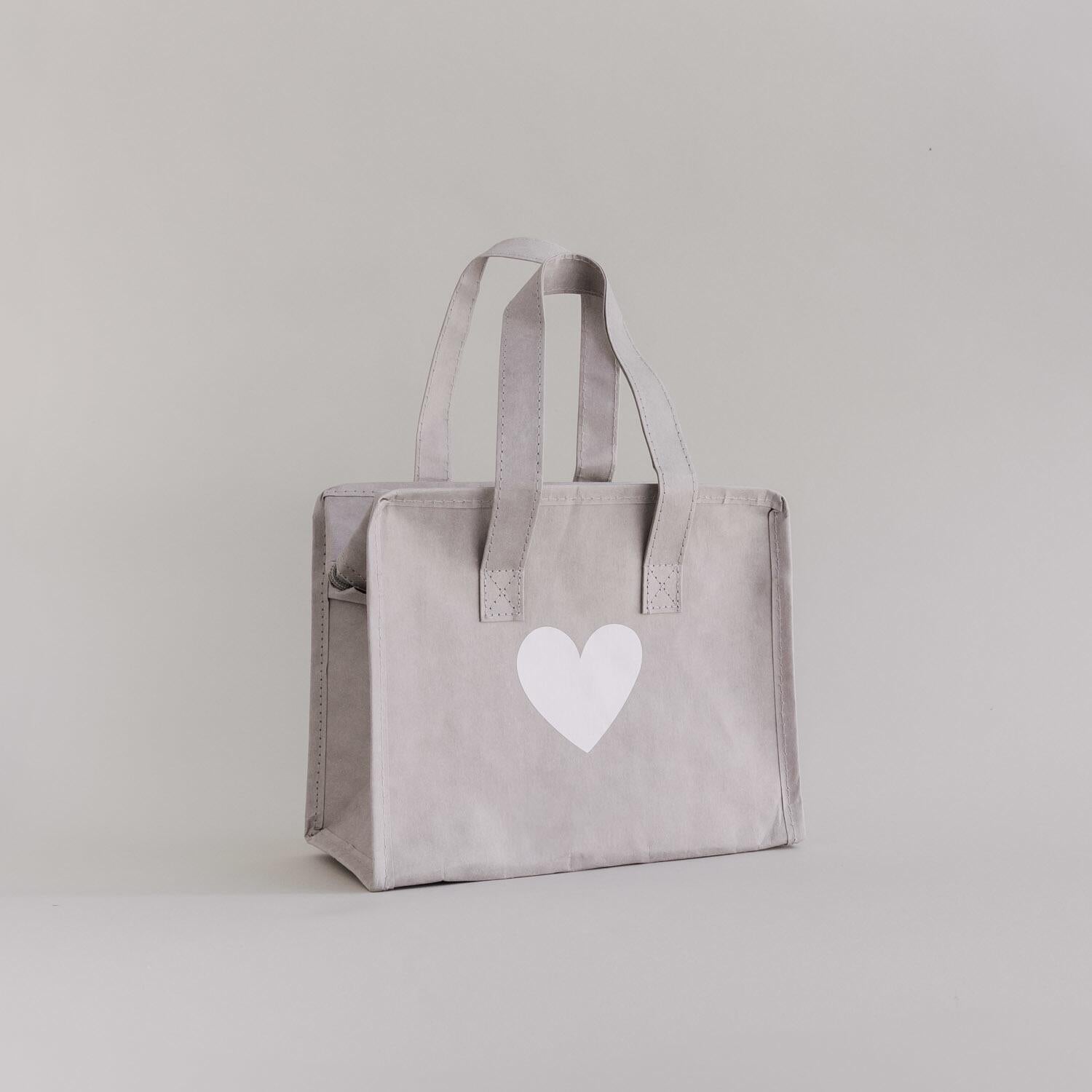 Kühltasche "Herz" - klein (Grau) Eulenschnitt