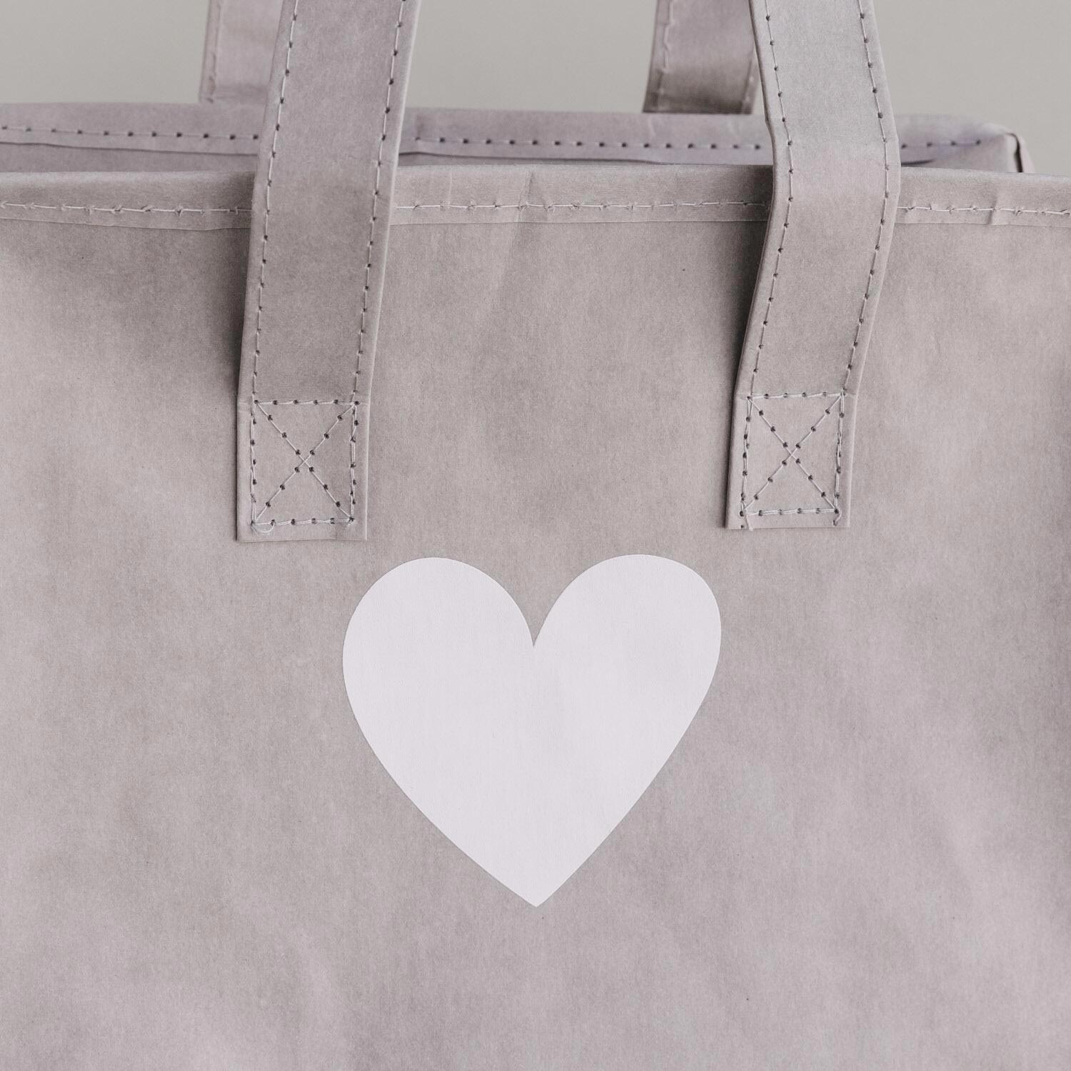Kühltasche "Herz" - klein (Grau) Eulenschnitt