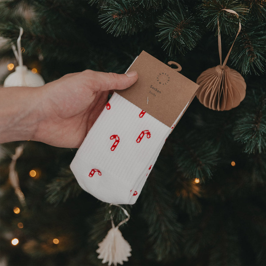 Socken "Zuckerstangen" (Weiß)