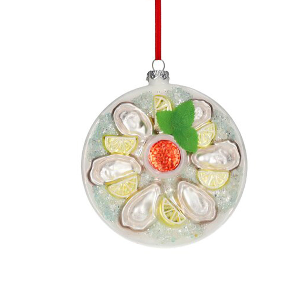 Anhänger "Austernplatte" - 10,2x3,5x11,8 cm (Weiß)