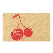 Fußmatte "Hotel Cherie" - 75x45 cm (Natur/Rot)