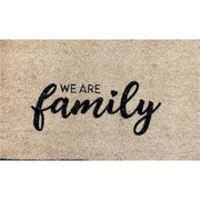 Fußmatte "We are family" - 75x45 cm (Natur)