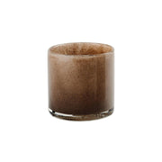 Windlicht "Linen - Glitzer Bubbles" - 10 cm (Taupe)