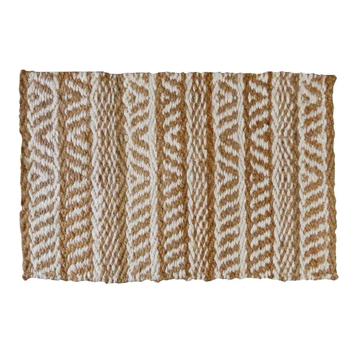 Jute-Teppich "Streifen" - 80x120cm (Natur)