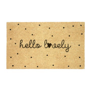 Fußmatte "Hello lovely" - 45x75 cm (Natur/Schwarz)