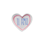 Deko-Teller "Love Plates - Ti amo" - 11,5x1x10 cm (Weiß)