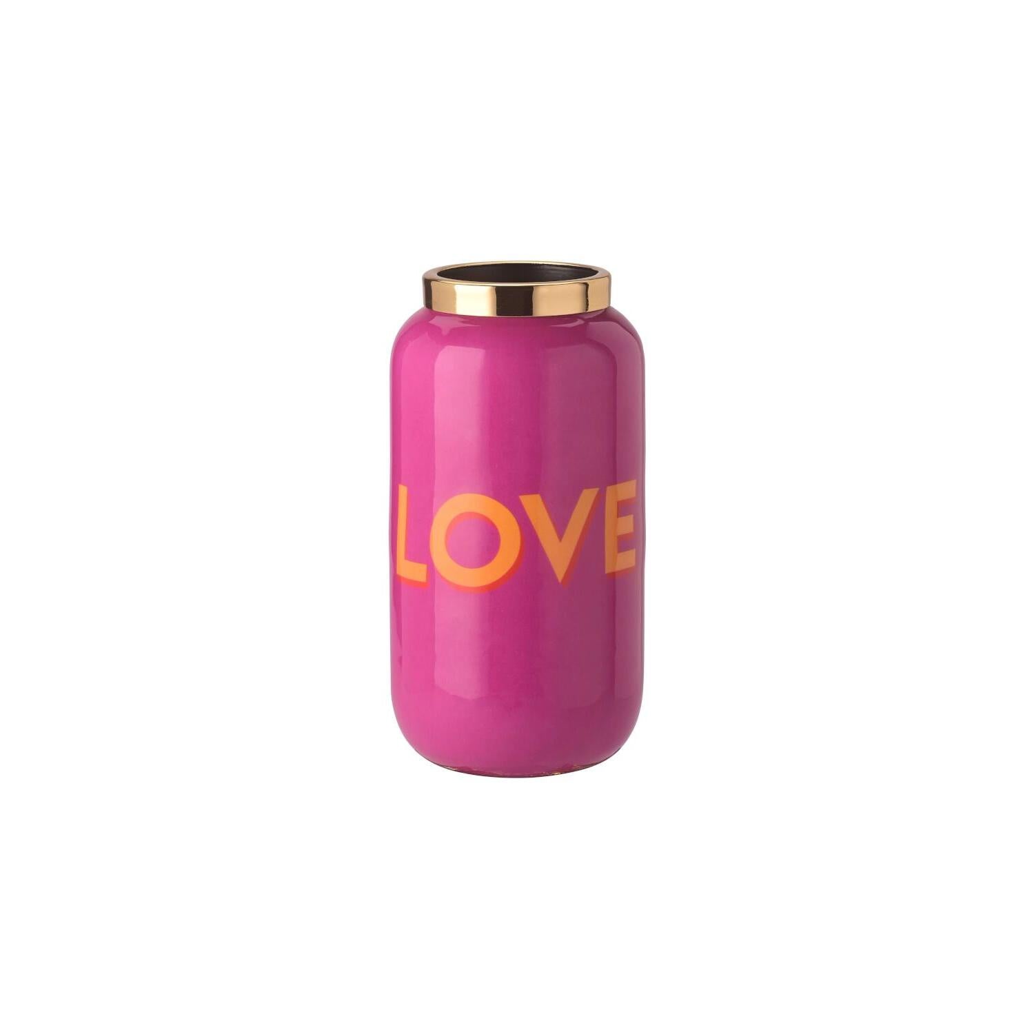 Vase "Saigon - Love" - XXS Fuchsia/Gold)