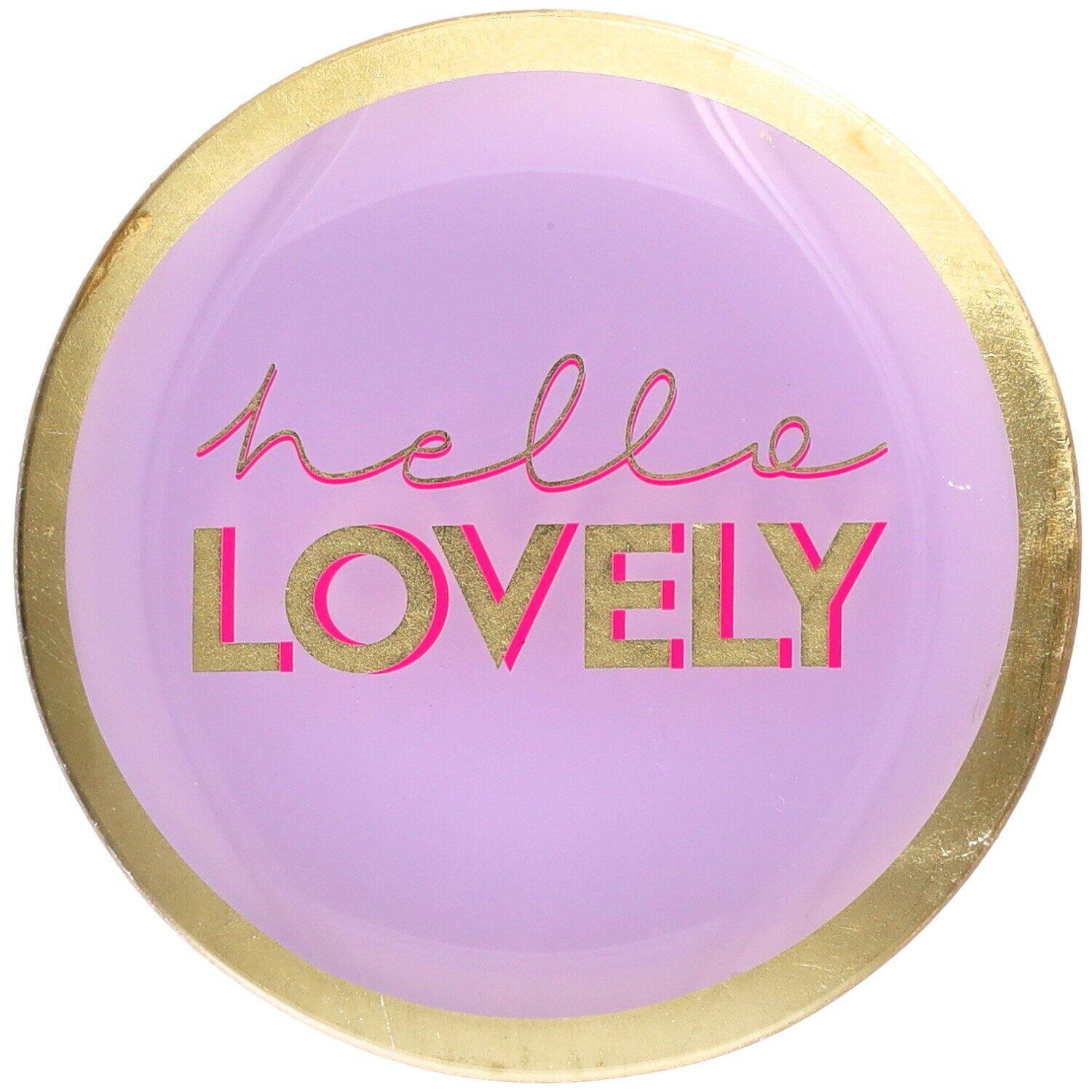 Glasteller "Love Plates - Hello lovely" - M (Lila)
