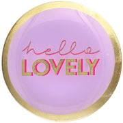 Glasteller "Love Plates - Hello lovely" - M (Lila)