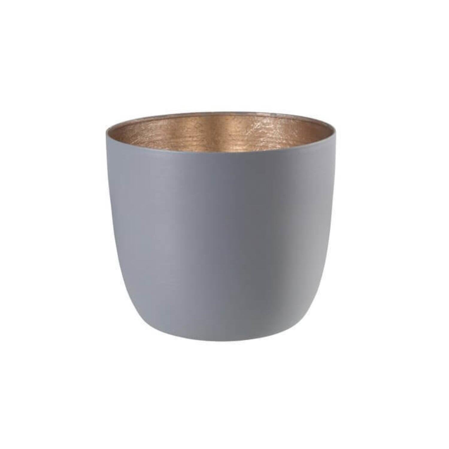 Windlicht "Madras" - M (Cool Grey/Nudegold)