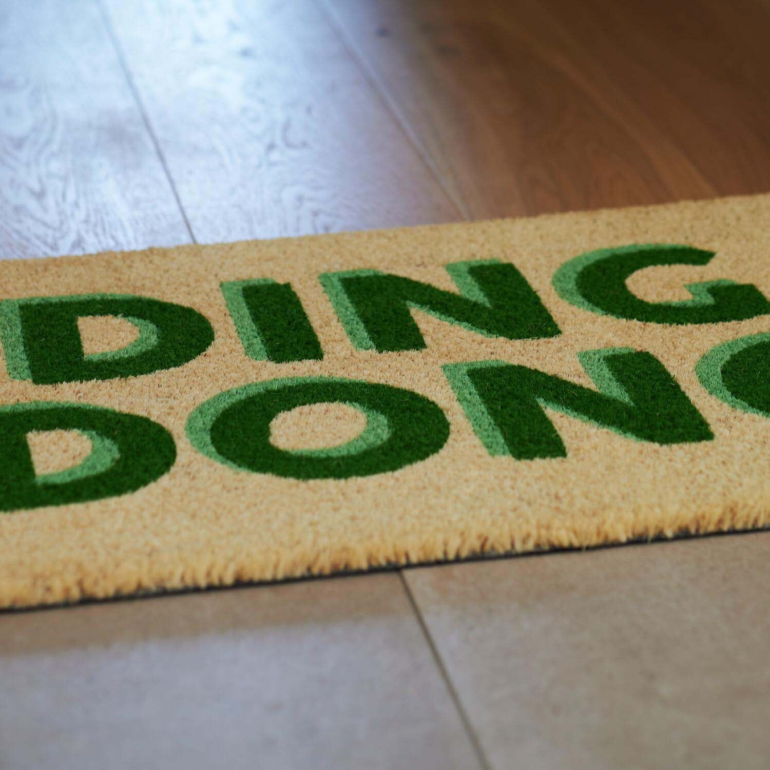Fußmatte "Ding Dong" - 45x75 cm (Natur)