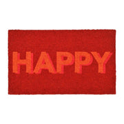 Fußmatte "Happy - Neon" - 45x75 cm (Rot)