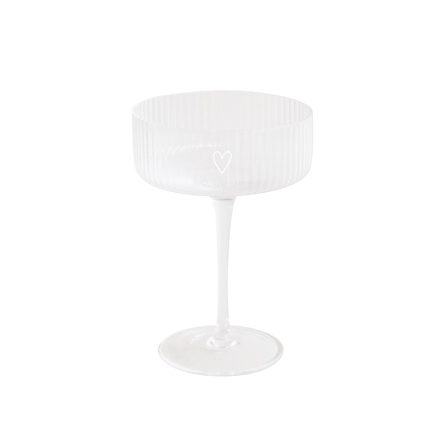 Champagnerglas "Herz" - 150 ml (Transparent)