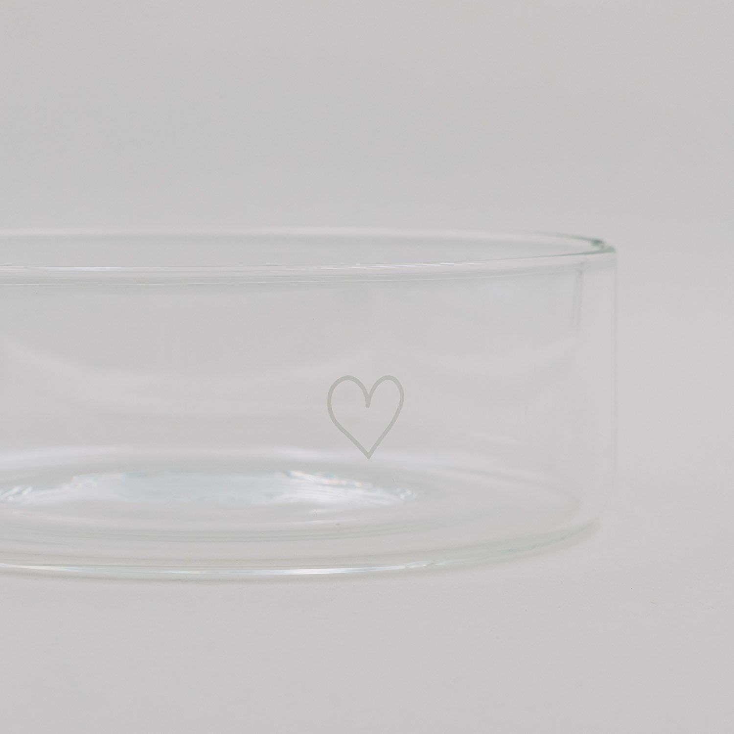 Glasschale "Herz" - 18x18x6,2 cm (Transparent)