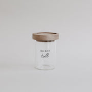 Mini Vorratsglas "Du bist toll" - 7,2x9,7 cm (Schwarz)